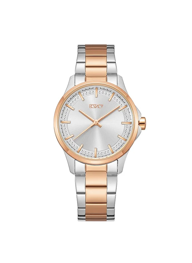 ECSTACY Ecstacy E23516-KBKS Women Analog Display Watch & Stainless Steel Strap Two Tone Rose Gold