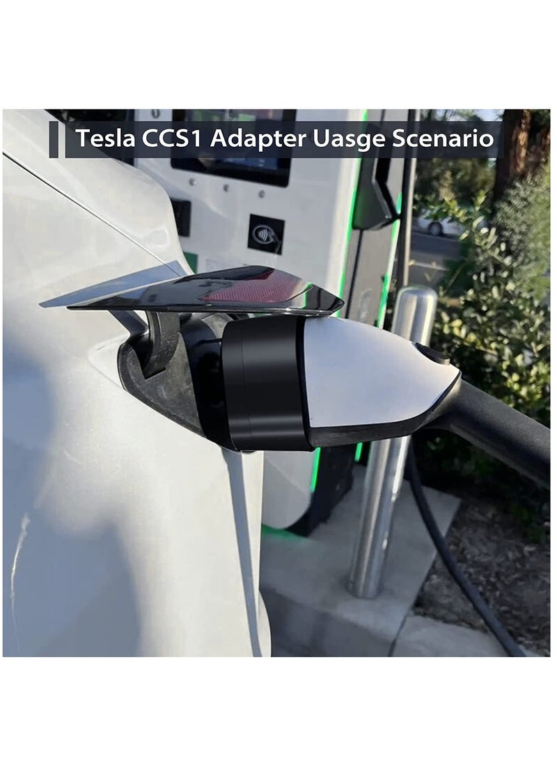 CCS1 Charger Adapter for Tesla Model 3, Y, X, S, Max 250 KW/ 250A for DC Fast Charging with Portable Protective Case, Secure Connection with Level 3 Fast Charging Station with CCS Plug
