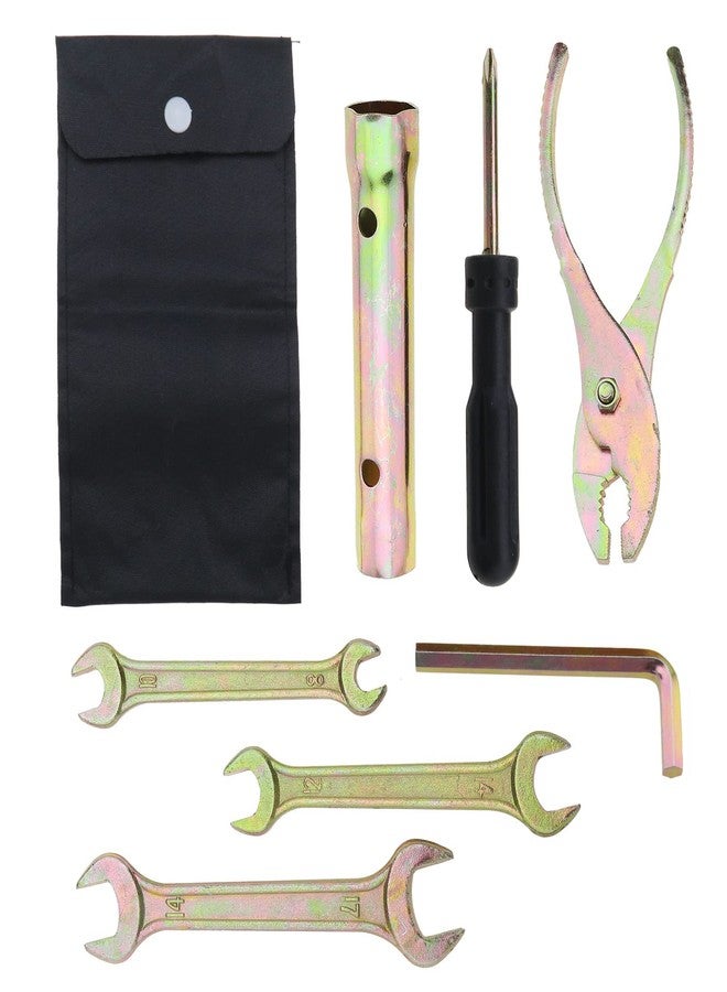 SING F LTD 7PCS Motorcycle Maintenance Tools Kit Portable Screwdriver Wrench 8-10mm 12-14mm 14-17mm Spark Plug Sleeve Plier for Motorcycle Repair Tool - Image 1
