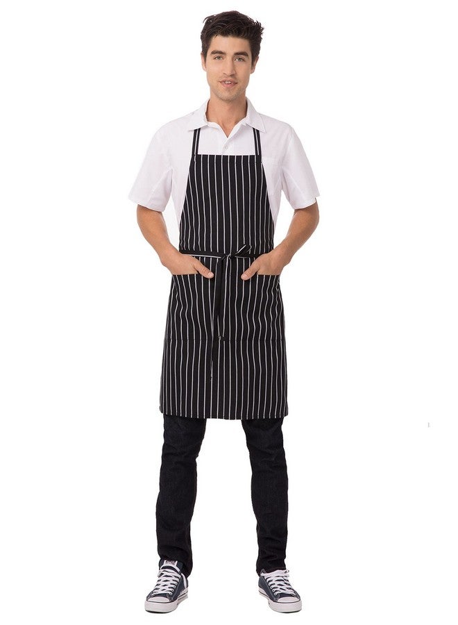 Chef Works Chalk Stripe Bib Apron (CSBA) - Image 1