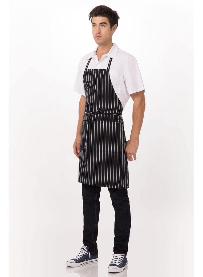 Chef Works Chalk Stripe Bib Apron (CSBA) - Image 3