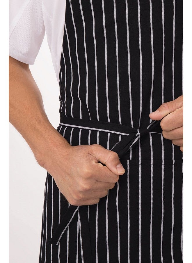 Chef Works Chalk Stripe Bib Apron (CSBA) - Image 4