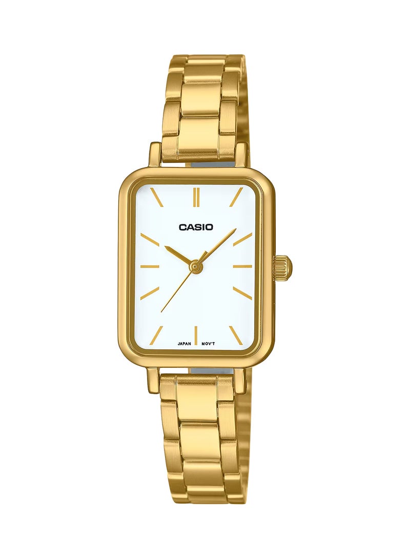 Casio General LTP-V009G-7E Gold Stainless Steel Band Analog Women Watch