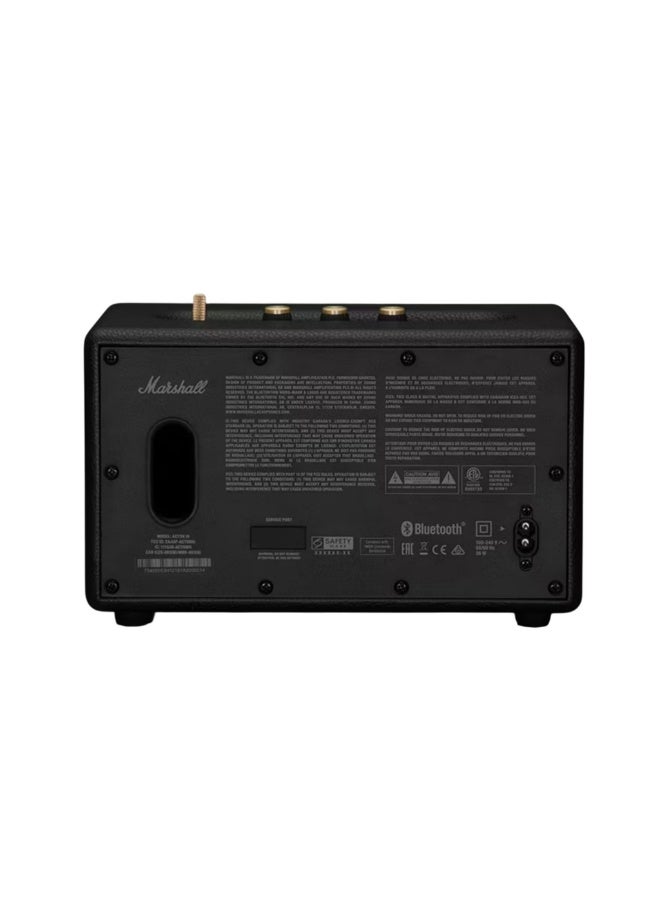 Marshall Acton III Wireless Bluetooth Stereo Speaker with Bluetooth Version 5.2, 2 Hours Charging Time, 32 Hours Play Time, Fast Charging, Water Resistant, USB-C Charging Port - Black - Image 3