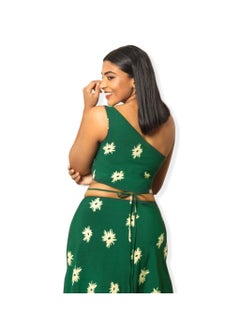CH Glamstore One Shoulder Floral Crop Top and Maxi Skirt Set  - Image 2
