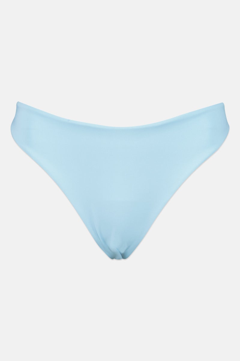 Pull & Bear Women Plain Bikini Bottom, Light Blue - Image 2