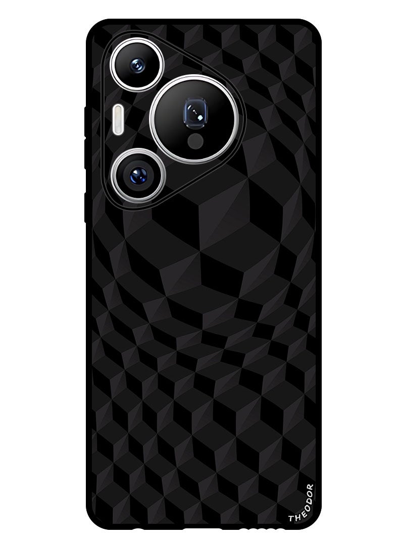 Theodor Protective Case Anti Scratch Shock Proof Bumper Cover For Huawei Pura 70 Pro cubes_volume_black - Image 1