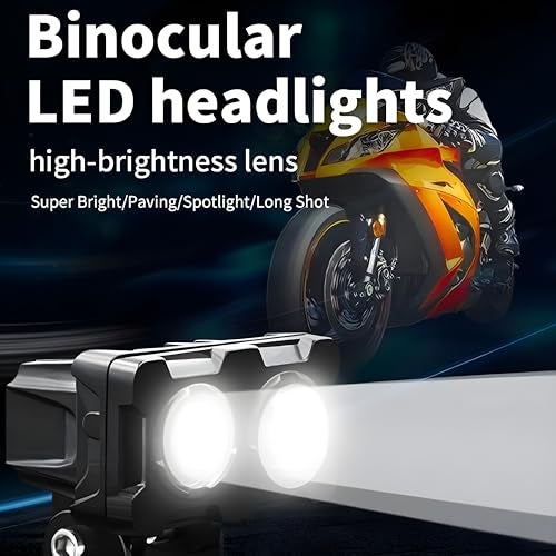 Autozap Motorcycle LED Fog Lamp Two Lens White, Yellow 3 Wire Fog Lamp Car, Motorbike LED (12 V, 40 W) (Universal For Bike, Universal For Car, Pack of 2)(3 MONTHS WARRANTY) - Image 5