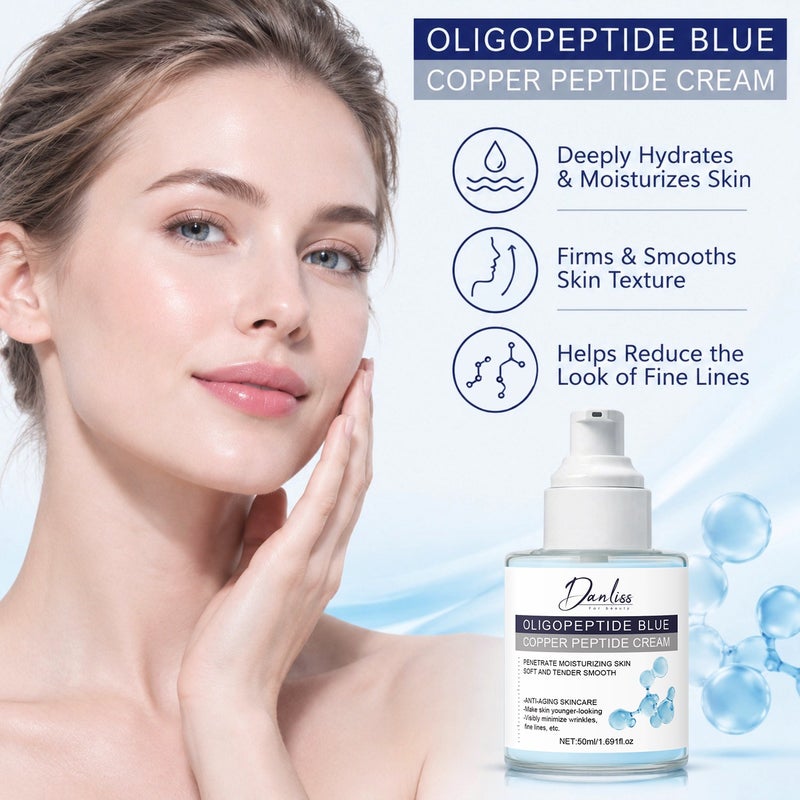 Danliss Oligopeptide Copper Peptide Repair Cream 50ml: Copper peptides deeply moisturize, firm, reduce wrinkles, and fight aging - Image 4