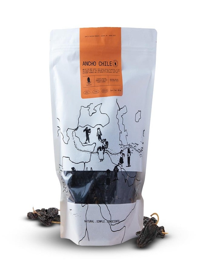 فلفل أنشو مكسيكي مجفف كامل من كوينتال إم إكس، فلفل أنشو مجفف للمأكولات المكسيكية، فلفل أنشو سيكو مكسيكانو حار، فلفل أنشو مكسيكي مجفف - كيس قابل لإعادة الإغلاق (10 أونصة) - Image 1
