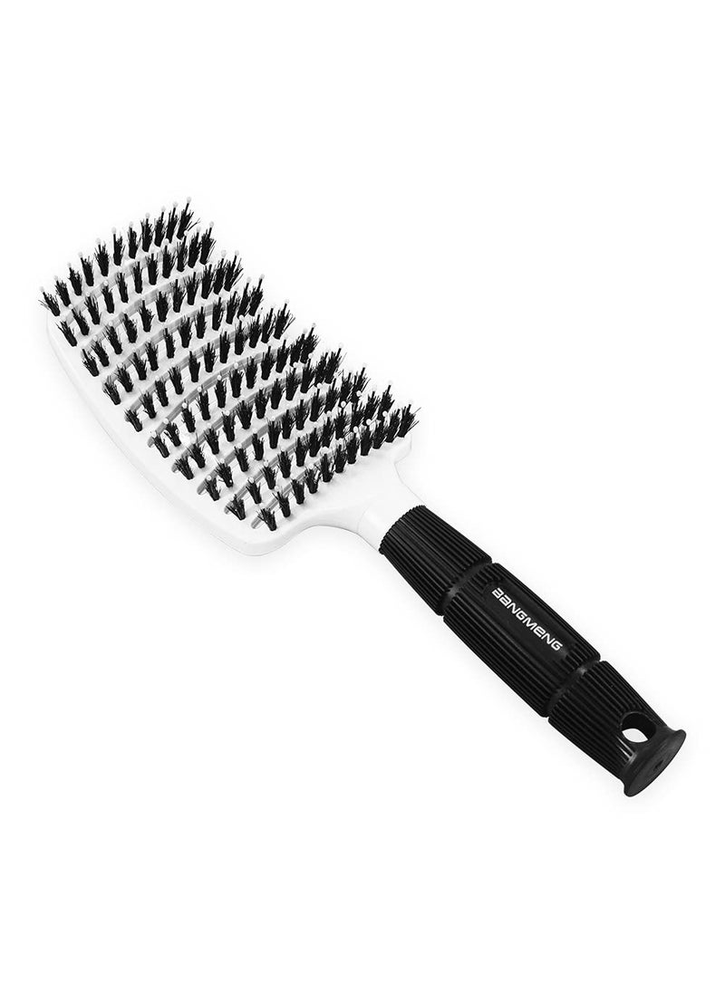 BANGMENG Hair Brushes for Women, Vented Hair Brush with Boar Bristles, Curved Vent Brush for Blow Drying, Suitable for Long, Short,Thick, Thin, Straight, Curly, Fine Hair 