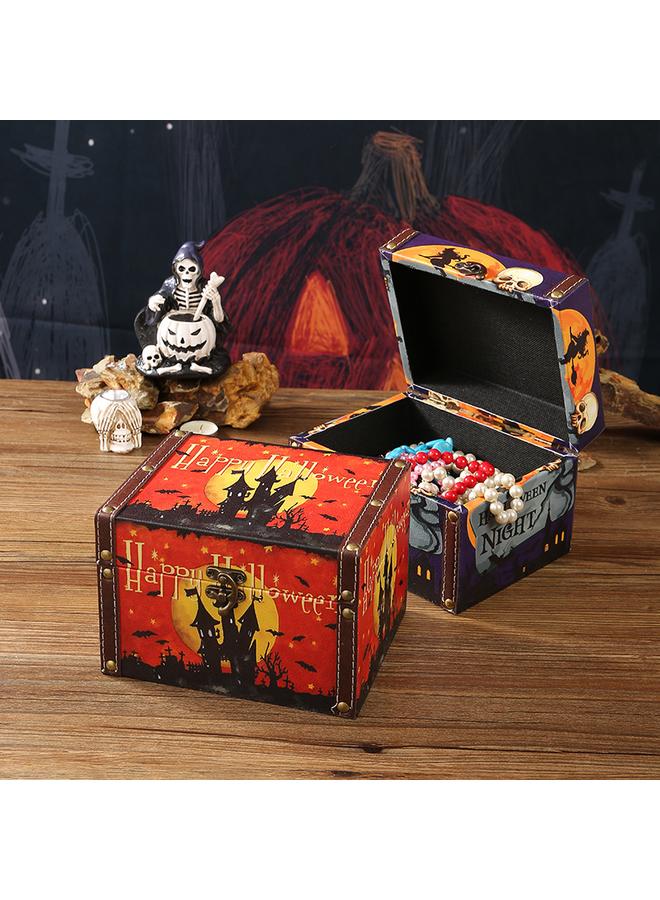 Bluejw Halloween Series Wooden Storage Box Candy Gift Packaging Box Holiday Horror Box Home Atmosphere Decorations - Image 3