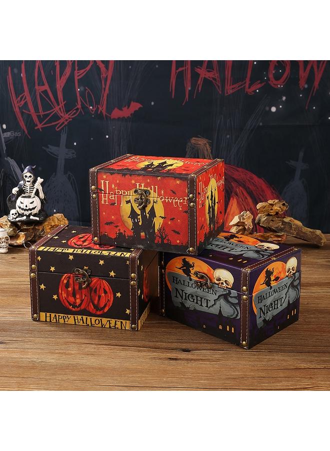 Bluejw Halloween Series Wooden Storage Box Candy Gift Packaging Box Holiday Horror Box Home Atmosphere Decorations - Image 4