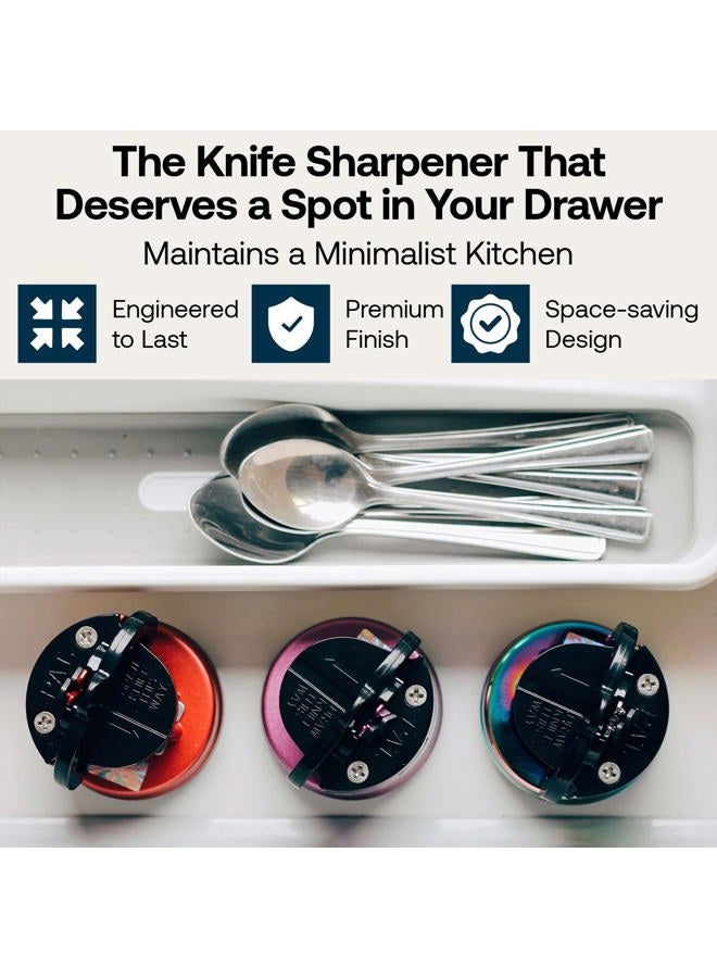 AnySharp Pro Metal Knife Sharpener with Suction, Ultraviolet - Image 5