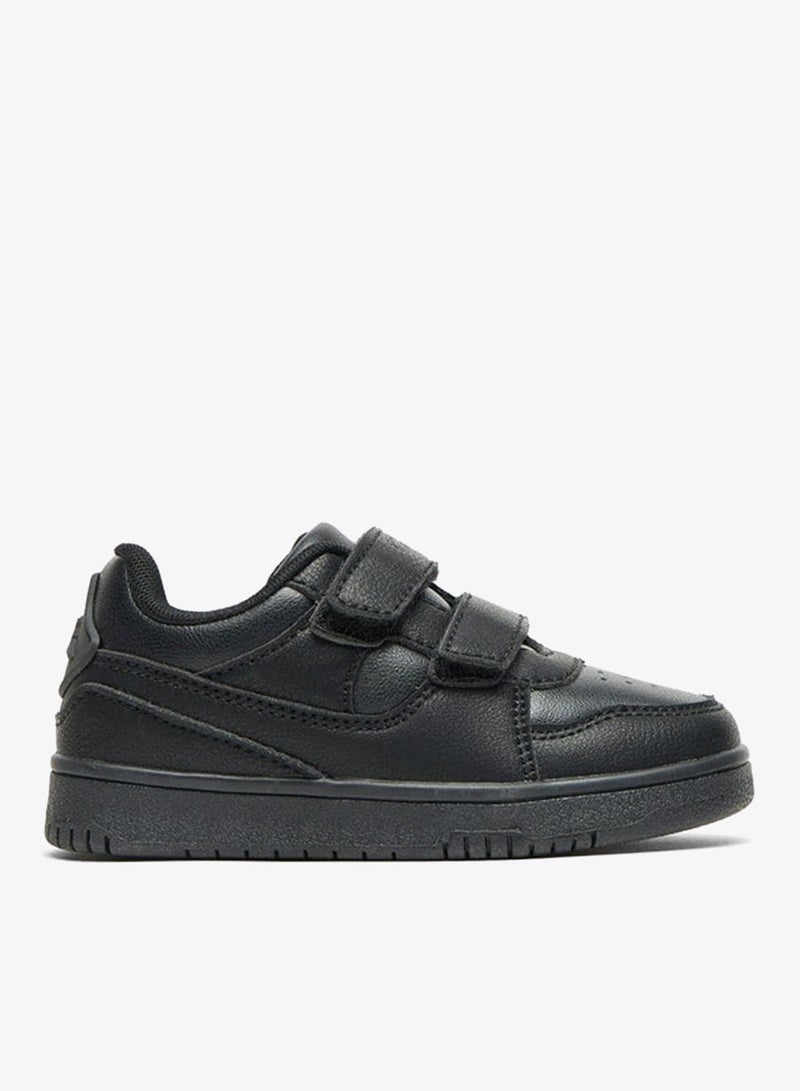 Kappa Boys' Panelled School Shoes with Hook and Loop Closure - Image 1