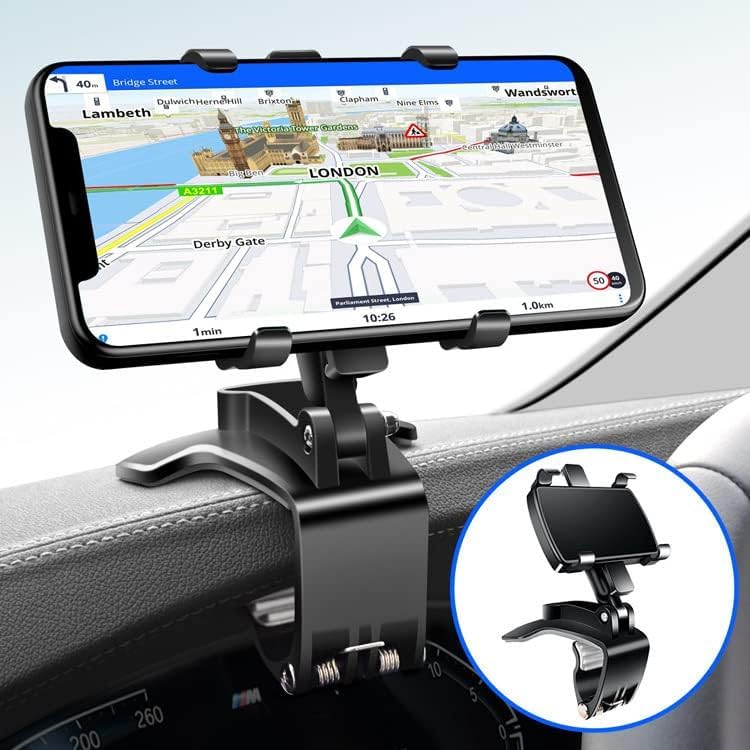 Tuklye Car Dashboard apple android Phone Holder, Rotating Dashboard Clip Cell Phone Holder, 360-Degree Rotation Mobile Clip Stand for 4 to 7 inches Smartphones - Image 2