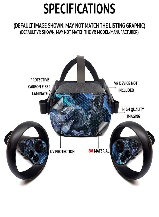 MIGHTY SKINS MightySkins Carbon Fiber Skin Compatible with HTC Vive Flow - Tropical Resort | Protective, Durable Textured Carbon Fiber Finish | Easy to Apply - Image 3