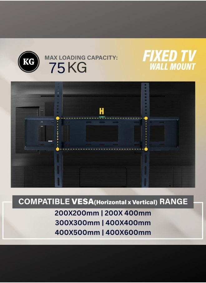 DOCKCASE Fixed TV Wall Mount for Most 32 inch to 80 inch TVS  - Image 5