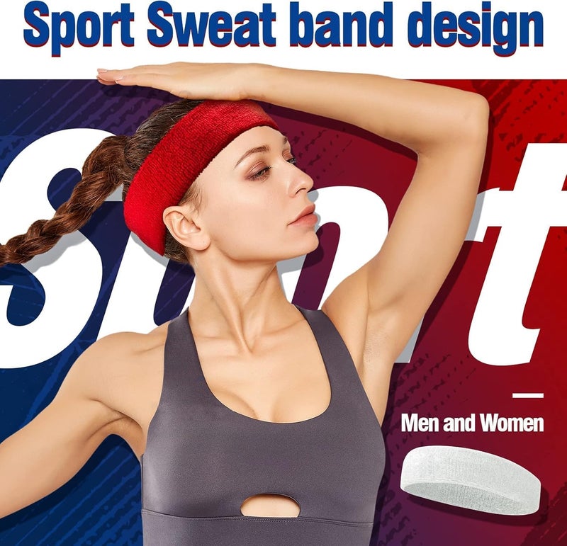 RHYNOFIT 4Pcs Sports Headband for Men - Thin Hair Band for Basketball & Gym - Image 3