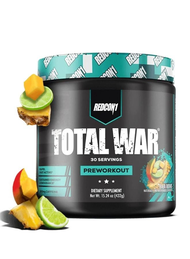 REDCON1 Total War Pre -Workout, Baja Bomb Flavour, 30 Servings