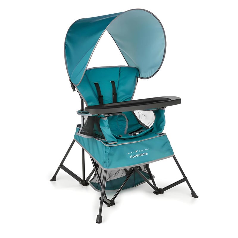 Baby Delight Go with Me Venture Portable Chair | Indoor and Outdoor | Sun Canopy | 3 Child Growth Stages | Teal - Image 1