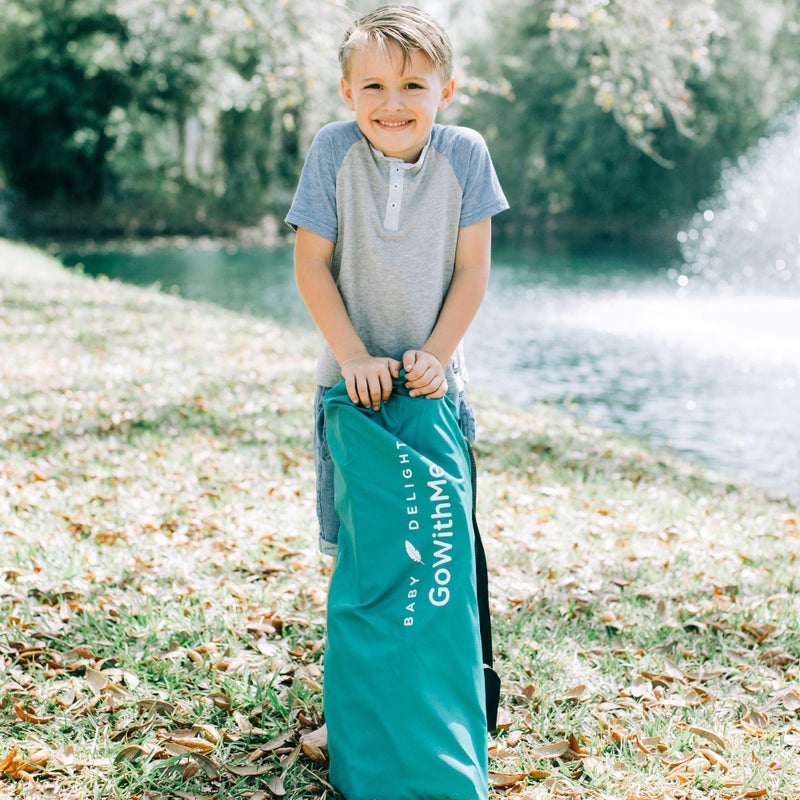 Baby Delight Go with Me Venture Portable Chair | Indoor and Outdoor | Sun Canopy | 3 Child Growth Stages | Teal - Image 5