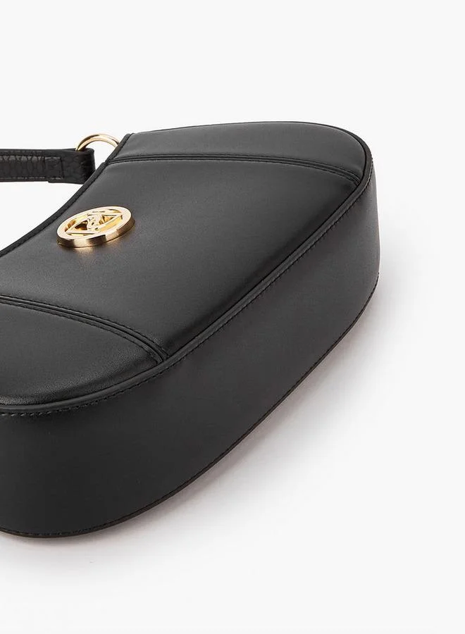 بابريكا حقيبة كتف صلبة بحزام قابل للفصل وإغلاق بسحاب