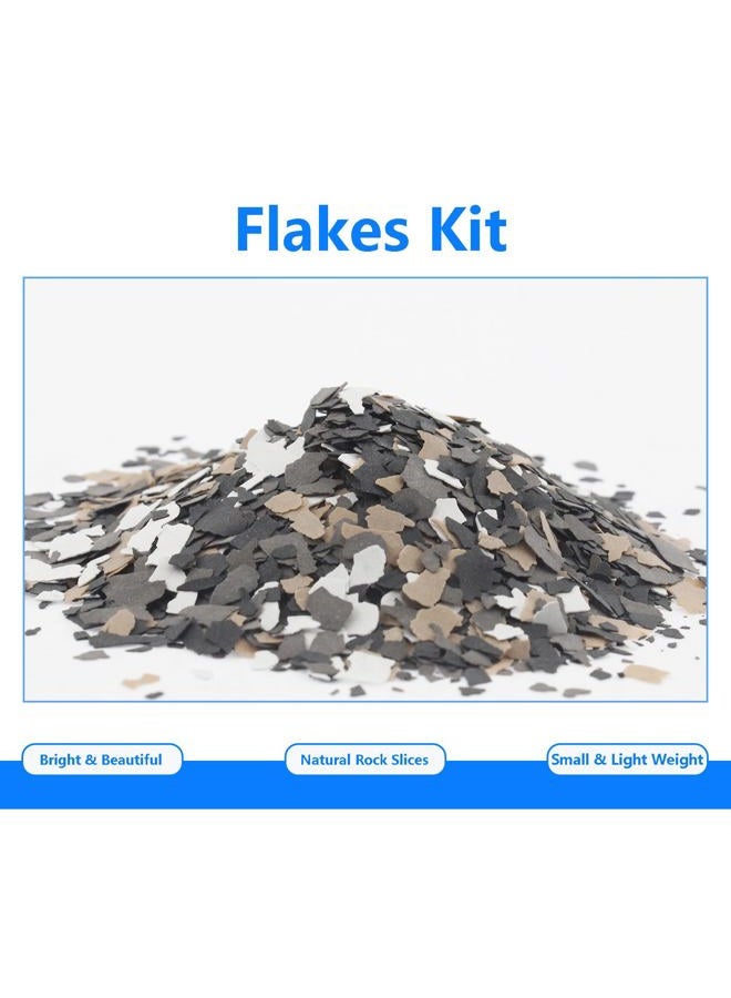SAFYY Decorative Color Chips, Blend Floor Flakes,Garage Floor Paint Chips,1 Pack Concrete Coatings Paint Chips For Walls Floors Interior Exterior House Paint(Black+White+Grey,2.8kg/Pack) - Image 4