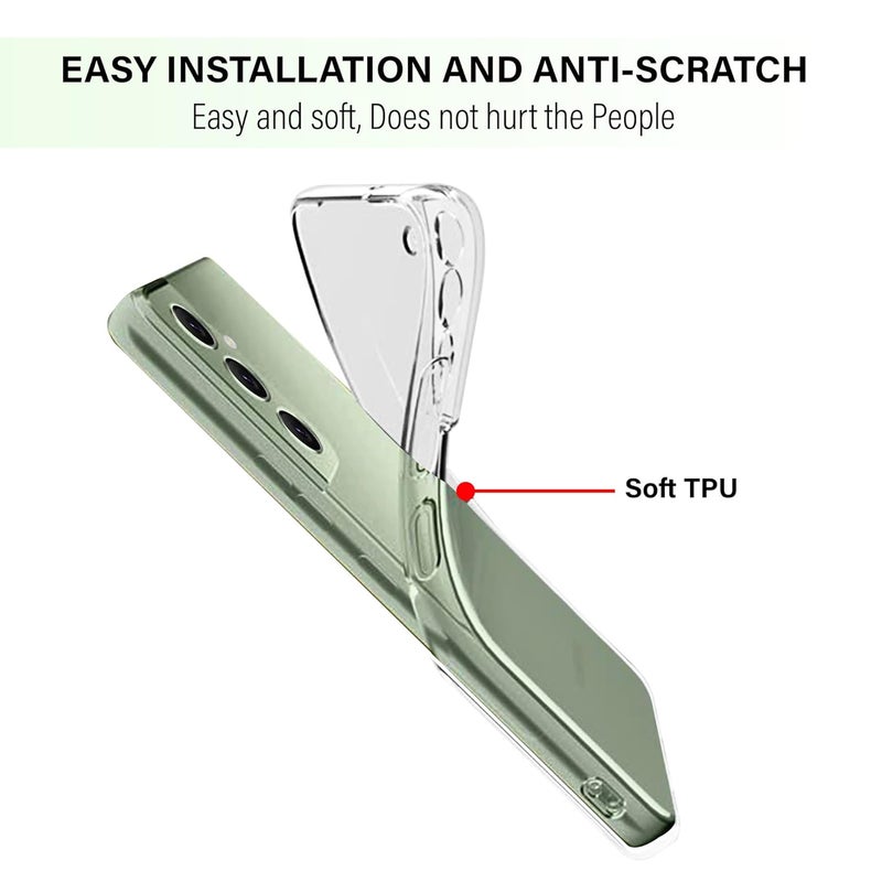 Cedo Samsung Galaxy S25 Plus (5G) Clear Case | Soft Flexible Slim-Fit | Full Body 360 Protection Shock Proof TPU Back Cover (Transparent) - Image 4