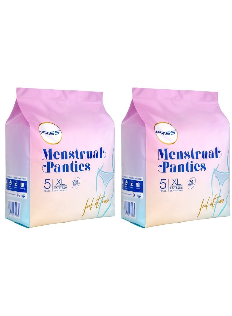 10-Pack XL Overnight Period Panties – High-Absorbency Leakproof Underwear for Heavy Flow – Soft, Breathable, Menstrual Briefs - Image 1
