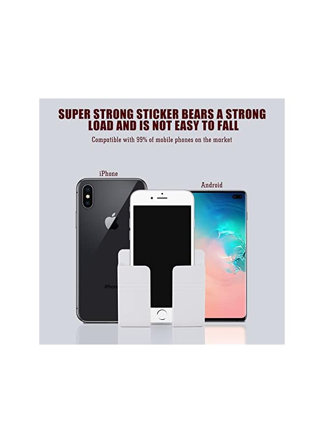 Green Tiger 2 x Wall Mount Phone Holder, Self Adhesive Phone Holder for Shower/Charging, Compatible with iPhone and Android - Image 3