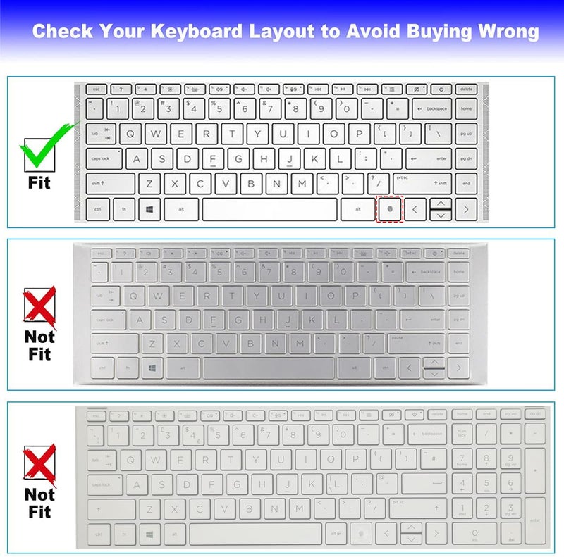 MUBUY-GOL Keyboard Cover for HP Envy x360 13 13t 13z 13m 13-ba 13-bd 13-ay 2-in-1 /HP Envy 14-EB Series 13-bd0031nr bd0032nr 13t-bd100/bd000 13-ba1063cl ba1047wm 13z-ay100 13t-ba100 13-ay1035nr 13m-bd1033dx - Image 2