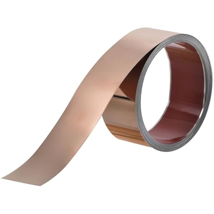 SELF-ADHESIVE WALL STRIPS, STAINLESS STEEL, 5 M X 6 CM, DECORATIVE STRIPS, METALLISED MIRROR WALL CLADDING WITH GLOVES FOR MIRROR FRAME EDGE, DOOR, CEILING, FURNITURE, CAR, ROSE GOLD - Image 1