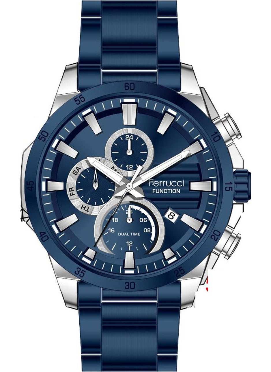 Ferrucci Men's Wristwatch Fc 12459FM Functional Blue Color Original 2 Year Warranty + Bracelet Gift  - Image 1