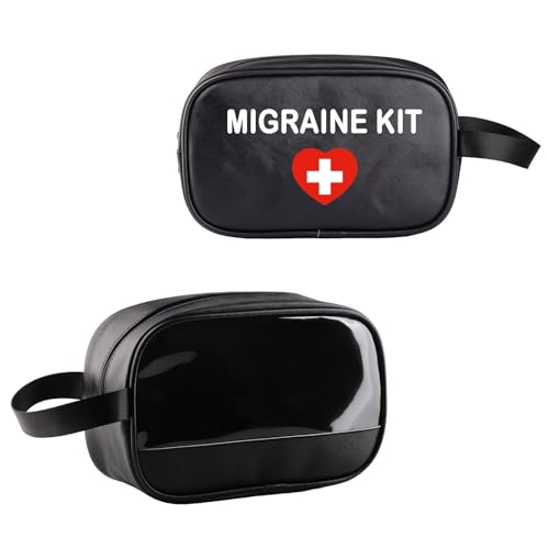 JXGZSO Migraine Medication Bag Pouch for Migraine Meds Gift for Migraine Sufferer MIGRAINE KIT MB - Image 1