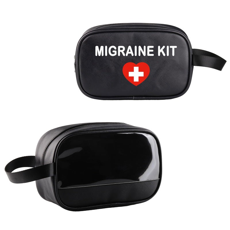 JXGZSO Migraine Medication Bag Pouch for Migraine Meds Gift for Migraine Sufferer MIGRAINE KIT MB - Image 2