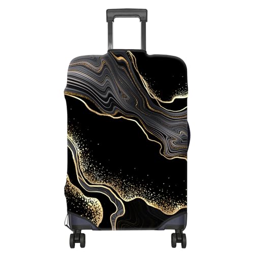 BHAHB Luggage Suitcase Cover Protector Luggage Elastic Washable Baggage Covers Cute Aesthetic for Unisex Women Girls Travel Trip S1921 inchBlack Marble - Image 1