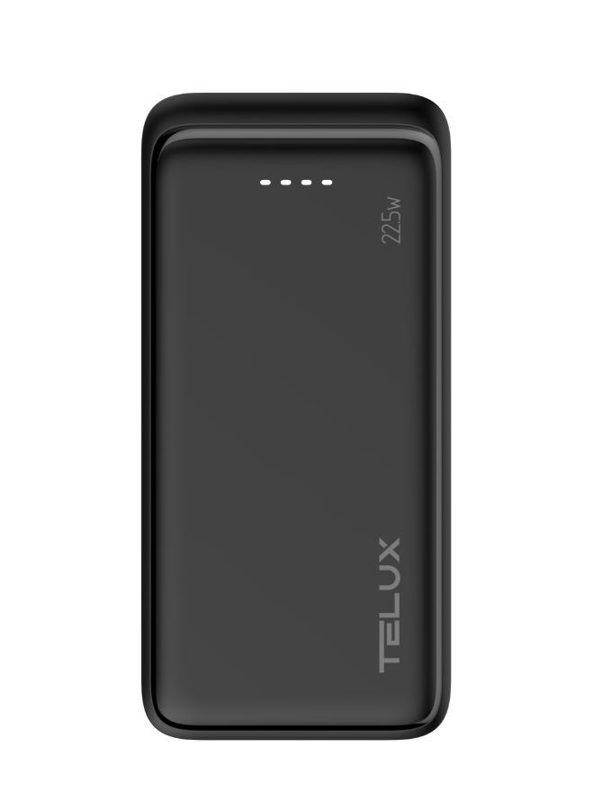 TELUX VOLTX 20 Power Bank 20000mAh 20W Fast Charging, Pocket PD Charger with 2 USB-C & 1 USB-A Ports, Safe Compact Portable Battery - Image 1