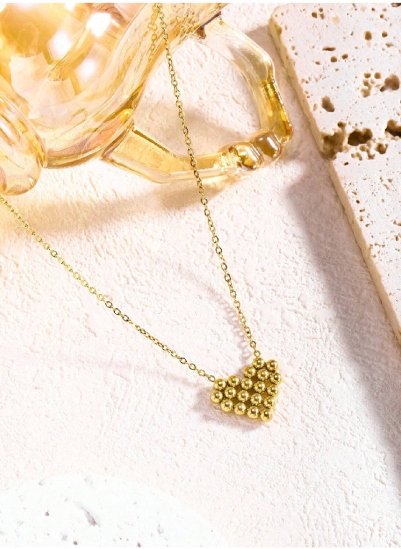 MANIKAN Stainless steel heart chain necklace light luxury simple fashion necklace  - Image 2