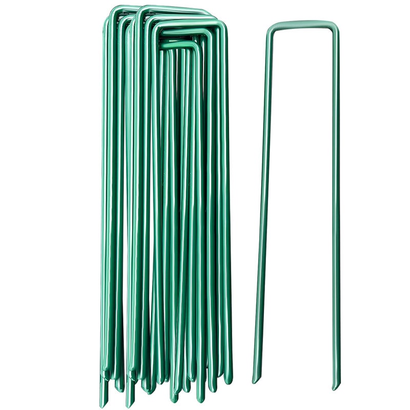 CUNQN Garden Stakes Ground Staples Landscape Securing Anchor Pegs Gardening Pins Spikes for Lawn Farm Weed Barrier Grass Fabric 10 PCS - Image 1