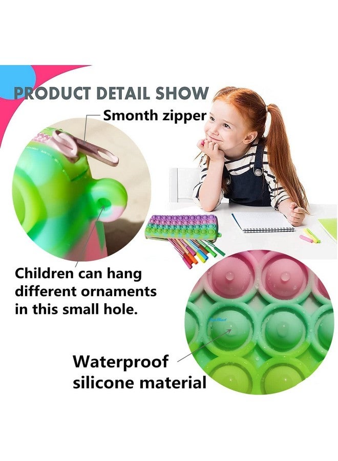 FunBlast FunBlast Silicone Pop It Pouches For Girls, Pencil Case Pop It Toy, Pop It Stationery Kit, Pop Bubble Stationery Storage Bag/Birthday Return Gifts For Kids (Pack Of 1, Multicolor)  - Image 3
