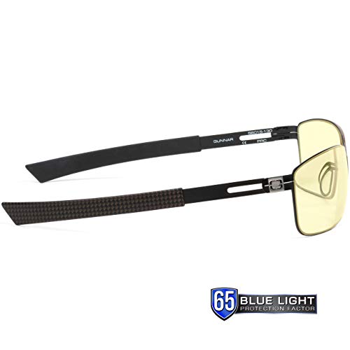 GUNNAR - Premium Gaming and Computer Glasses - Blocks 65% Blue Light - Vayper, Onyx, Amber Tint - Image 3
