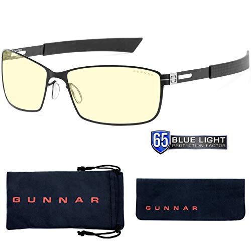 GUNNAR - Premium Gaming and Computer Glasses - Blocks 65% Blue Light - Vayper, Onyx, Amber Tint - Image 1