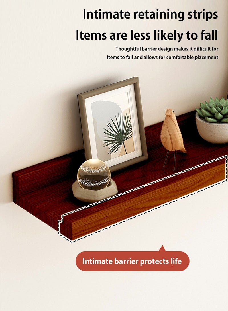 لوبيتيز رفوف عائمة للجدار ، رفوف الجدار لتخزين الديكور مجموعة من 2 ، رف خشبي مثبت على الجدار لغرفة النوم ، غرفة المعيشة ، الحمام ، المطبخ ، رف الصورة ، البني - Image 5