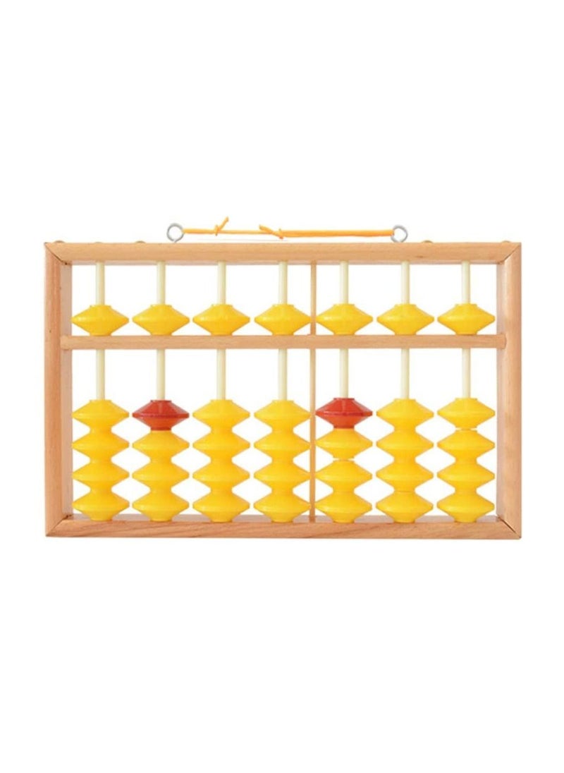 Y&D - 7 Column Non-Slip Hanging Wooden Abacus Chinese Soroban Educational Tool Mathmet - Image 1