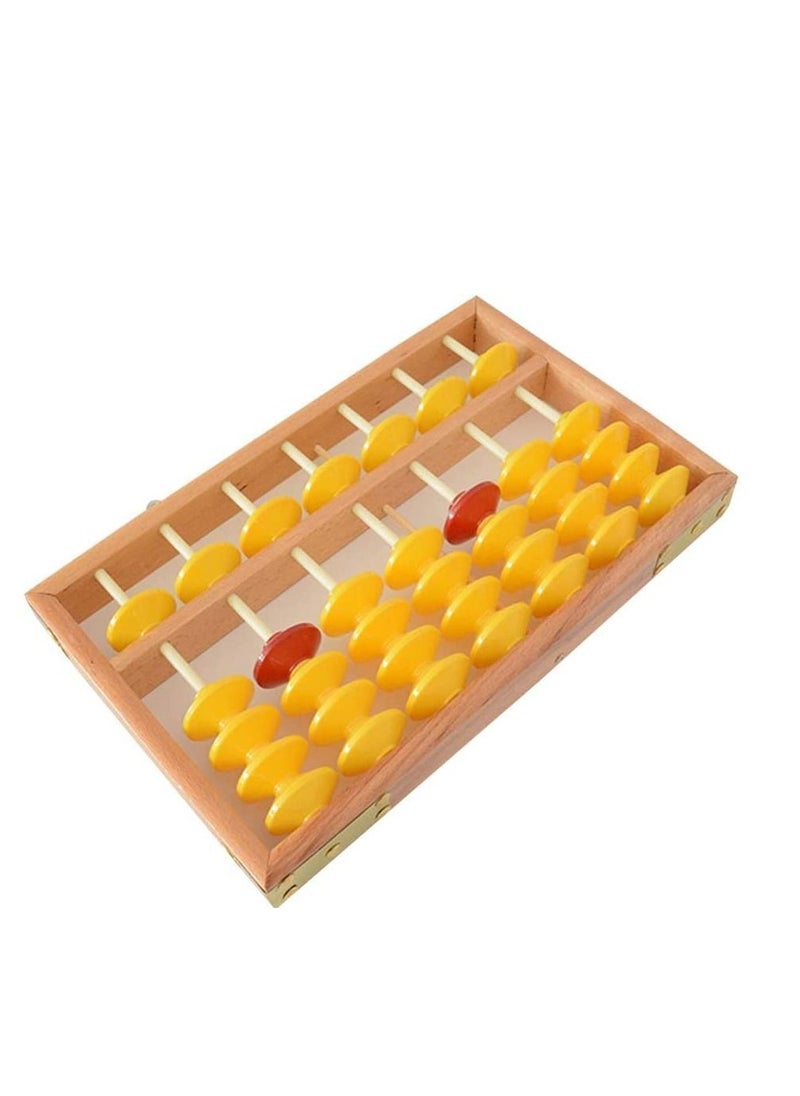 Y&D - 7 Column Non-Slip Hanging Wooden Abacus Chinese Soroban Educational Tool Mathmet - Image 1
