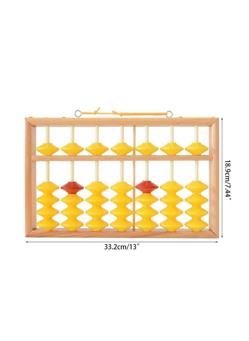 Y&D - 7 Column Non-Slip Hanging Wooden Abacus Chinese Soroban Educational Tool Mathmet - Image 1