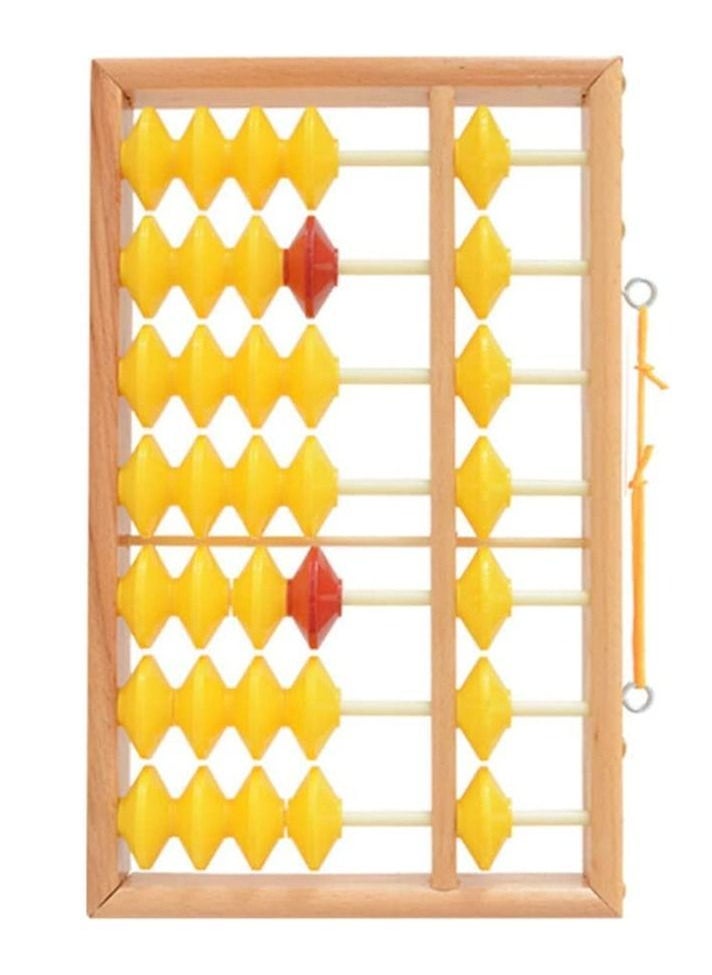 Y&D - 7 Column Non-Slip Hanging Wooden Abacus Chinese Soroban Educational Tool Mathmet - Image 1
