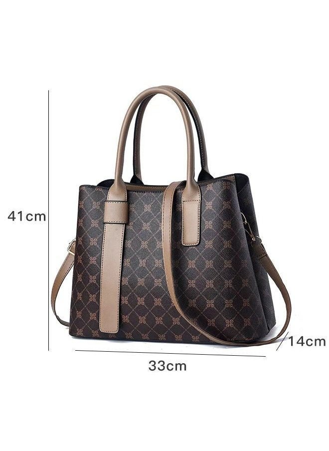 Casual Commuting Large Capacity Handbag Ladies Elegant for Women One Shoulder Cross-body Tote Bag for Travel Party Shopping 33 x 14 x 41cm