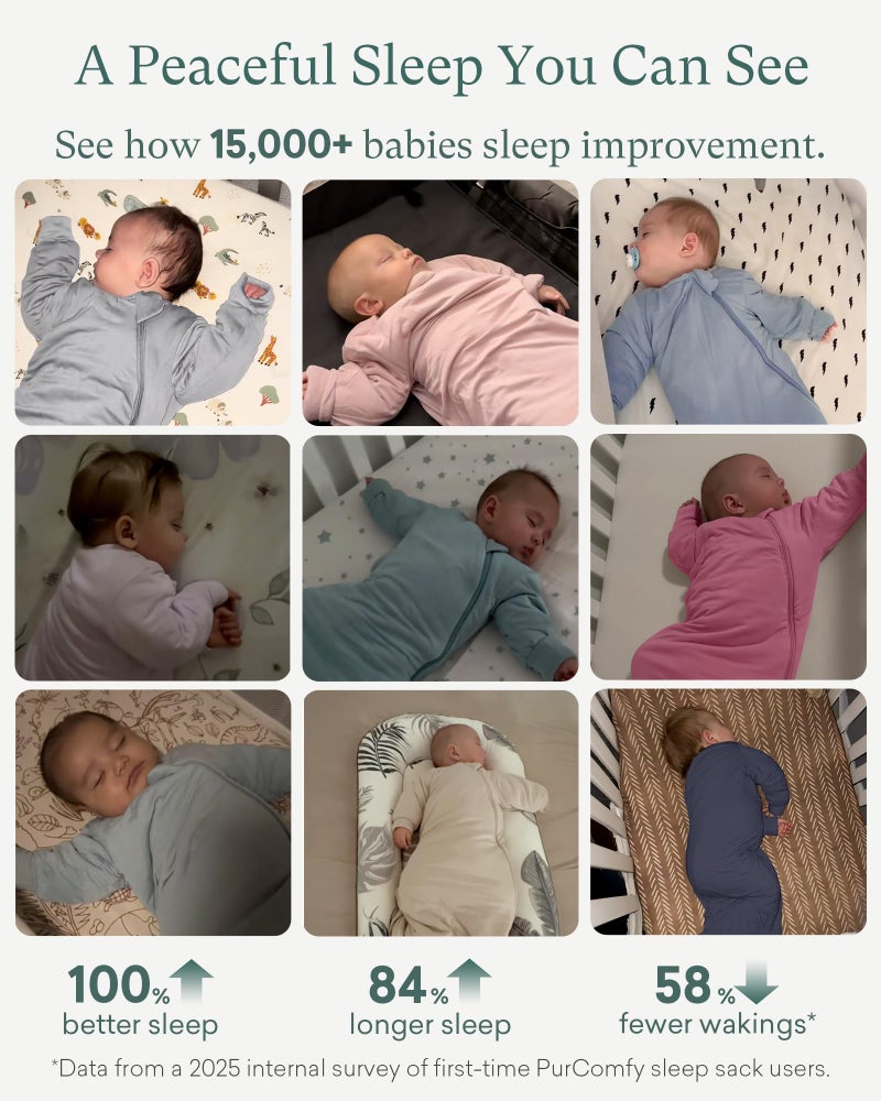 PurComfy Supersoft Long Sleeve Sleep Sack 1.0 TOG, Premium Baby Sleeping Bag 2-Way Zipper Sleep Sack with Sleeves 15-24 Month, Midnight - Image 5